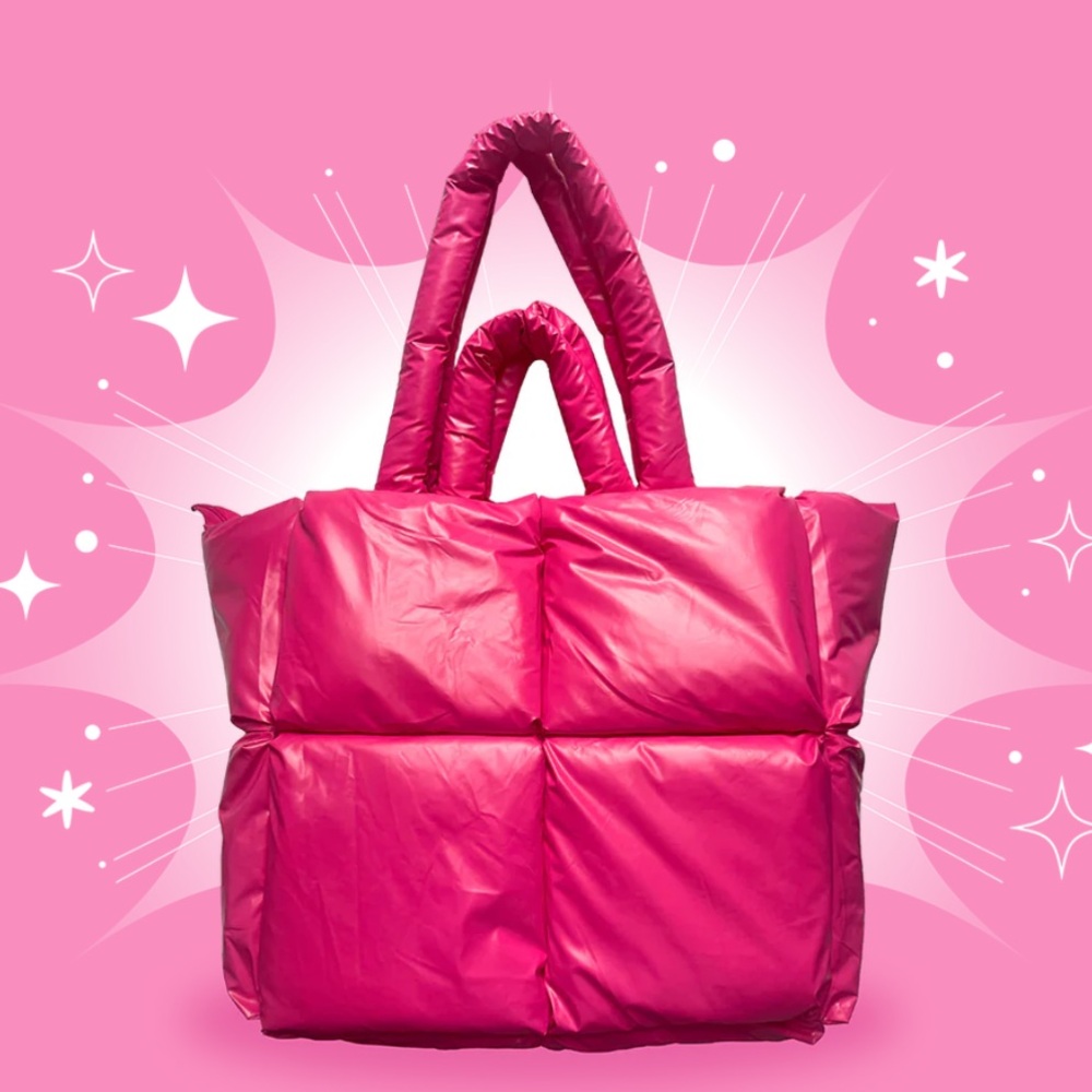 Viral BB Pink Puffer Tote